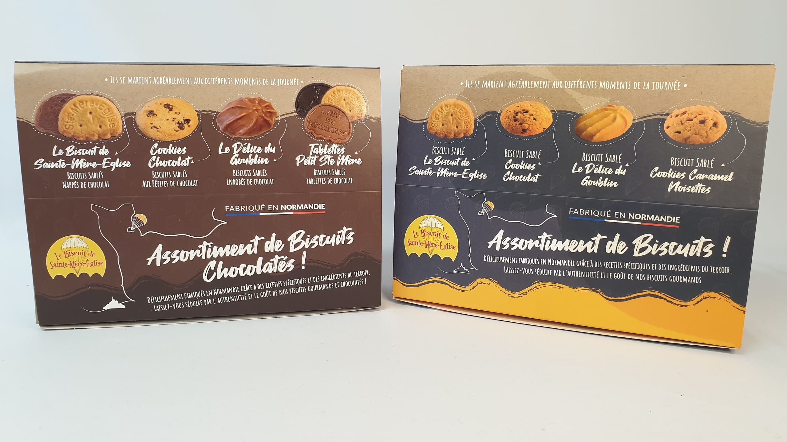 Boite assortiment biscuits chocolatés - Biscuit Sainte-Mère-Église