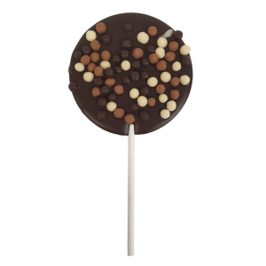 Dark chocolate chip lollipop