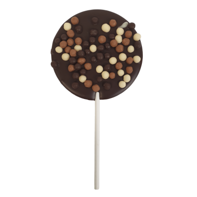 Dark chocolate chip lollipop